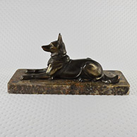 Antique Sculpture - Dog - German Shepherd