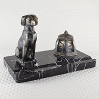 Antique Inkstand - Dog