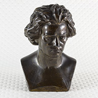 Escultura Antiga - Compositor - Busto de Ludwig van Beethoven (1770-1827)