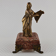 Escultura Antiga - Jovem Mulher - Musa Tocando Lira