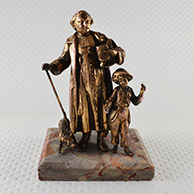 Antique Sculpture - The Priest and the Child - Dog - Sheep