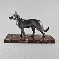 Antique Sculpture - Dog - Wolfdog