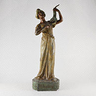 Antique Sculpture - Le Printemps - Allegory of the Spring - Young Woman with a Horn of Plenty