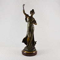 Antique Sculpture - Pax - Allegory of the Peace - Young woman with an Olive Branch