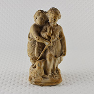Antique Sculpture - Jesus Child and Saint John the Baptist