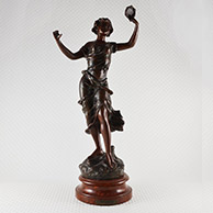 Antique Sculpture - Farandole - Dancer with the Tambourine